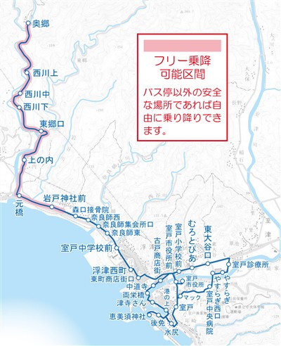 奥郷線　路線図